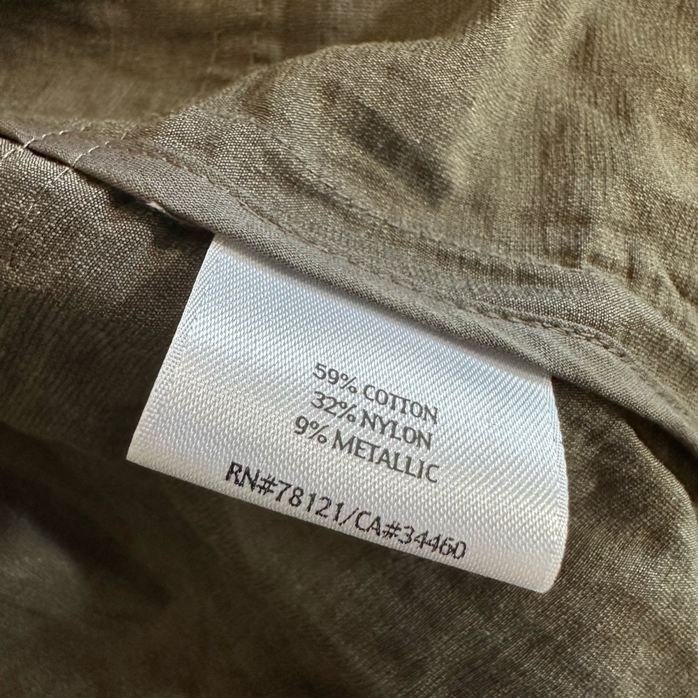 Eileen Fisher Gray Drawstring Rumpled Utility Lightweight Parka Size Medium - Picture 6 of 6
